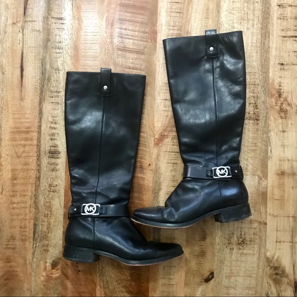 Michael Kors Shoes - Michael Kors Black Leather Riding Boots